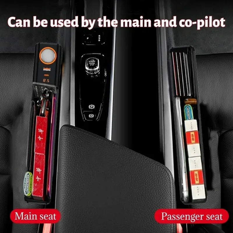 Car Seat Gap Filler Organizer with 52W Fast Charging & USB Ports