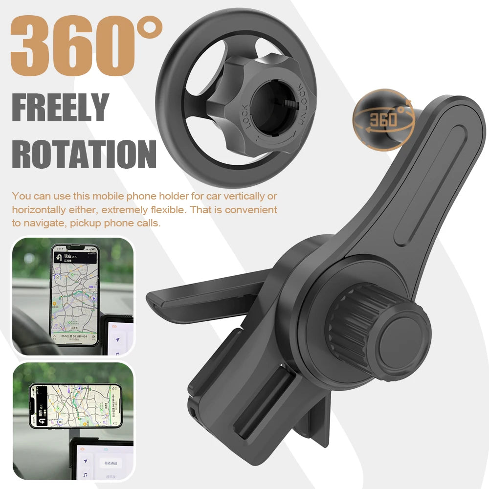 Magnetic Car Phone Holder | 360° Rotation | Foldable Dashboard Mount