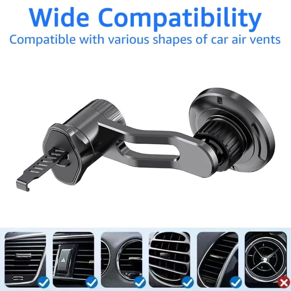 MagSafe Car Phone Mount | 18 N52 Magnets | 360° Air Vent Holder with Extended Arm