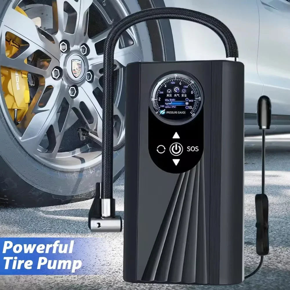 Cordless Tire Inflator – 150 PSI Digital Air Compressor for Car, Bike, Motorcycle & Balls