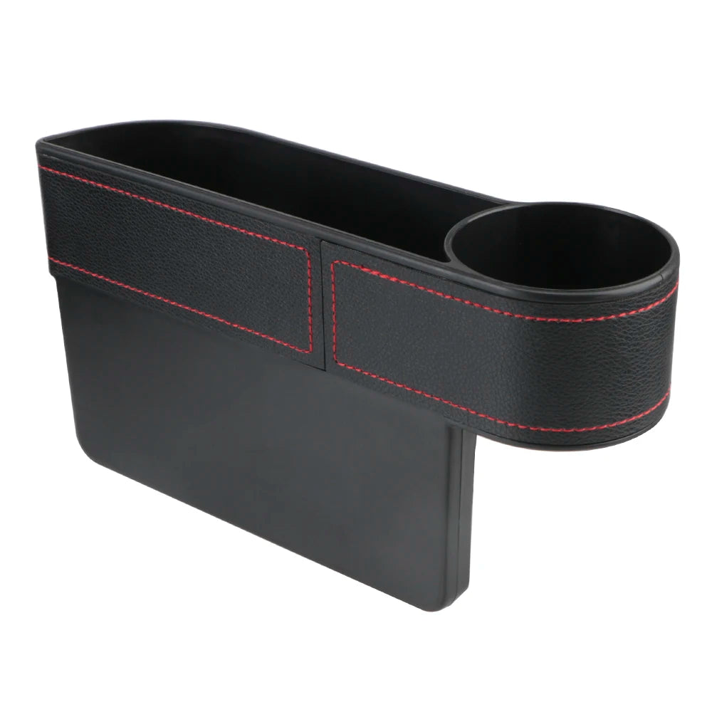 Leather Car Seat Gap Storage Box with Charging Hole