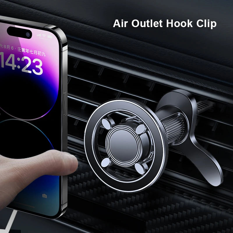 Upgraded Magnetic Car Phone Holder – 17 N52 Magnets, Air Vent Mount, 360° Universal