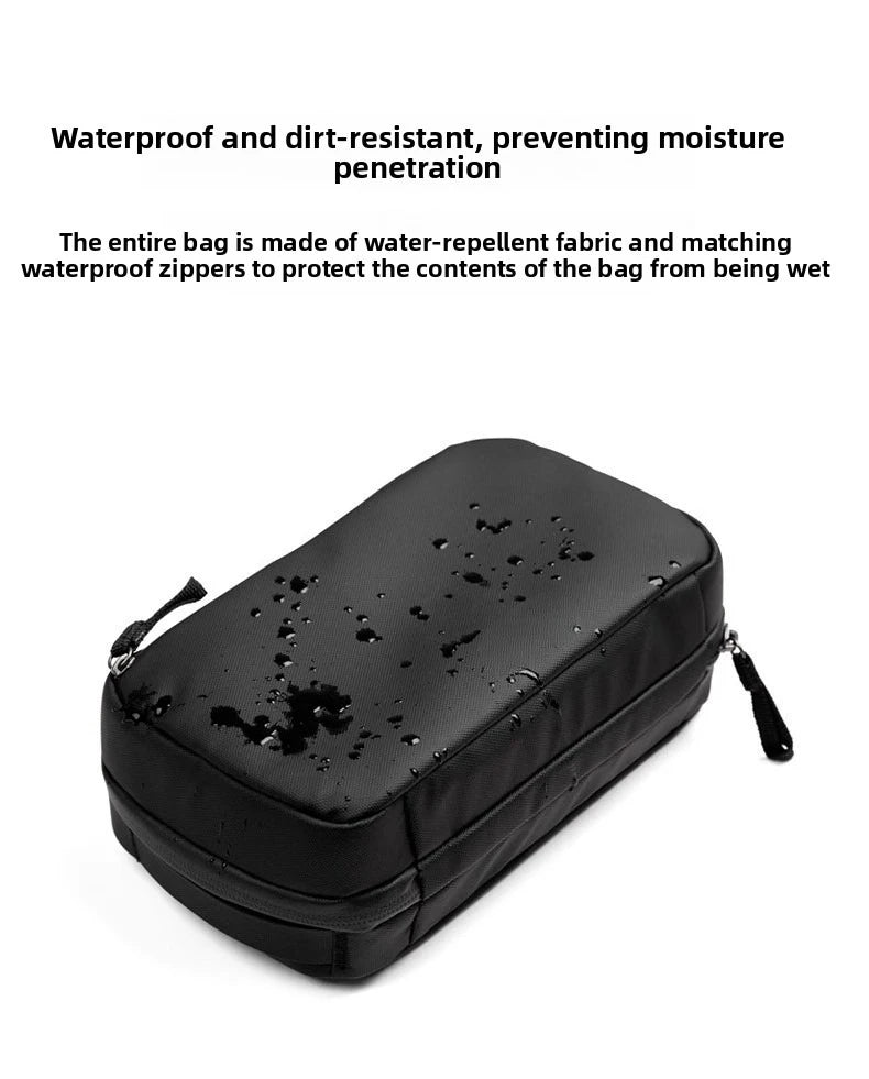 2-in-1 Tech Organizer Pouch – Detachable Double-Layer Cable & Electronics Storage Bag