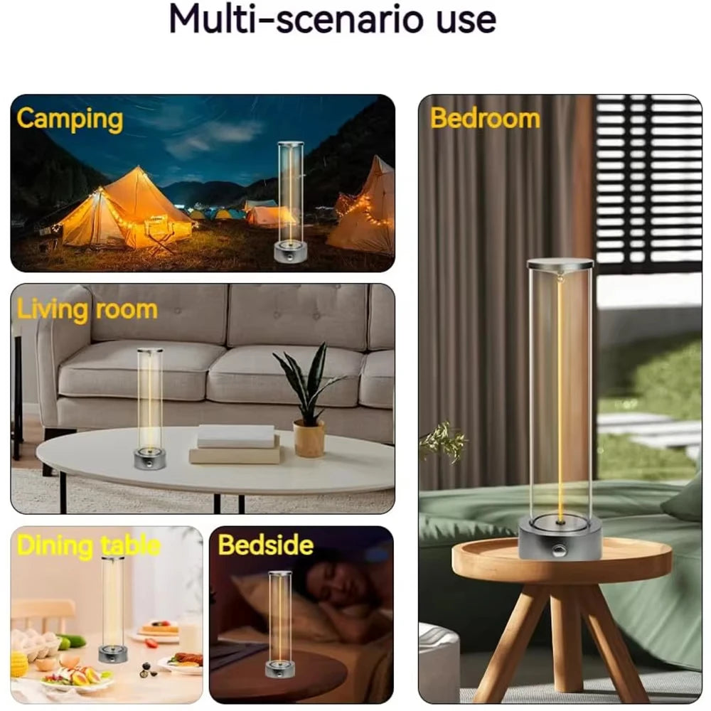 Cordless LED Table Lamp with Magnetic Adjustable Filament – 3-Mode Dimming