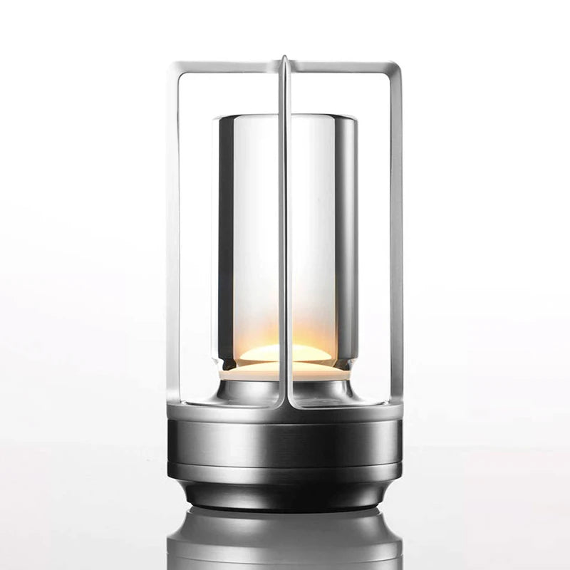 Industrial Cordless Table Lamp – RGB & 3-Color LED, Metal, Indoor & Outdoor