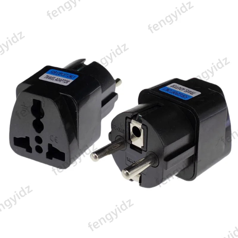 Universal EU Plug Adapter – AU/UK/US to EU/Euro/KR Travel Power Converter