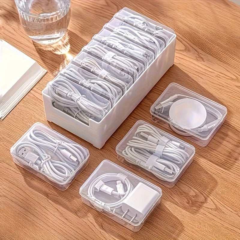 Desktop Cable Management Box & Charging Accessories Drawer Organizer