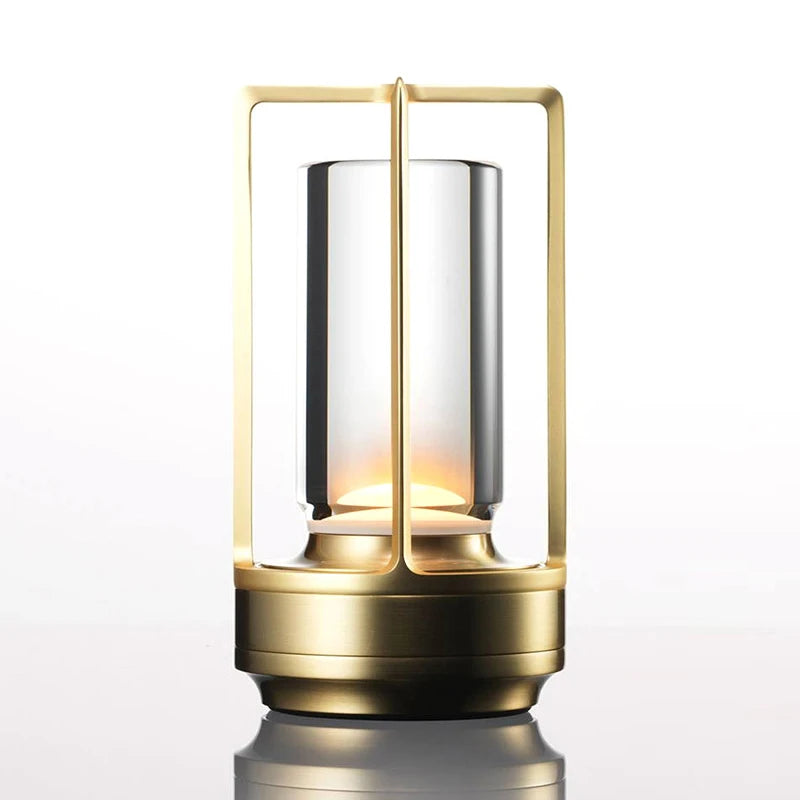 Industrial Cordless Table Lamp – RGB & 3-Color LED, Metal, Indoor & Outdoor