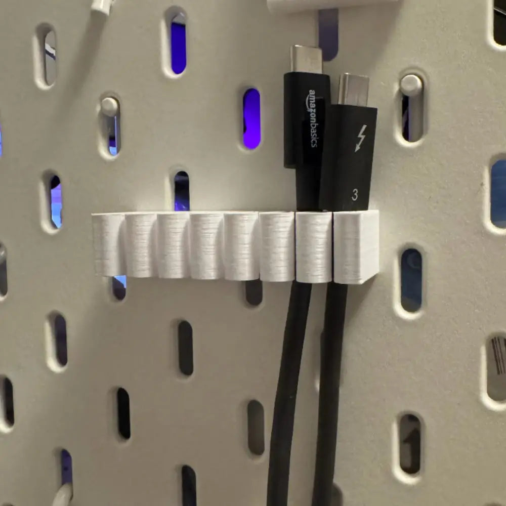 Pegboard Cable Organizer Holder & Desk Wire Management Clip