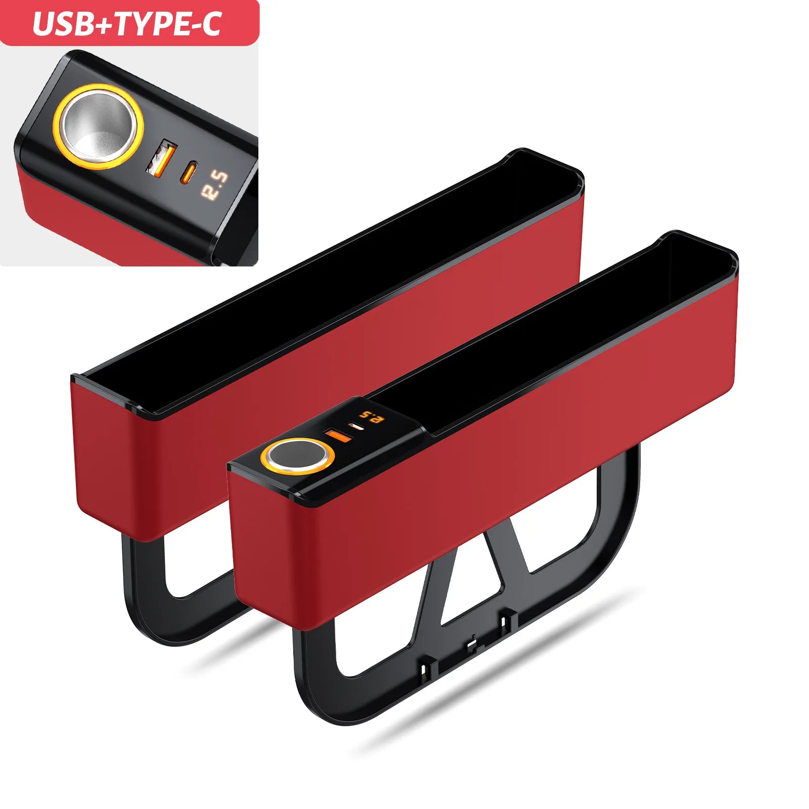 Car Seat Gap Filler Organizer with 52W Fast Charging & USB Ports