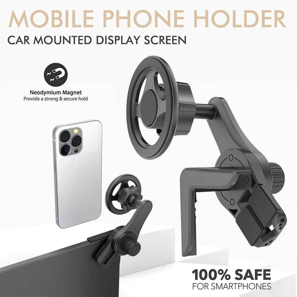 Magnetic Car Phone Holder | 360° Rotation | Foldable Dashboard Mount