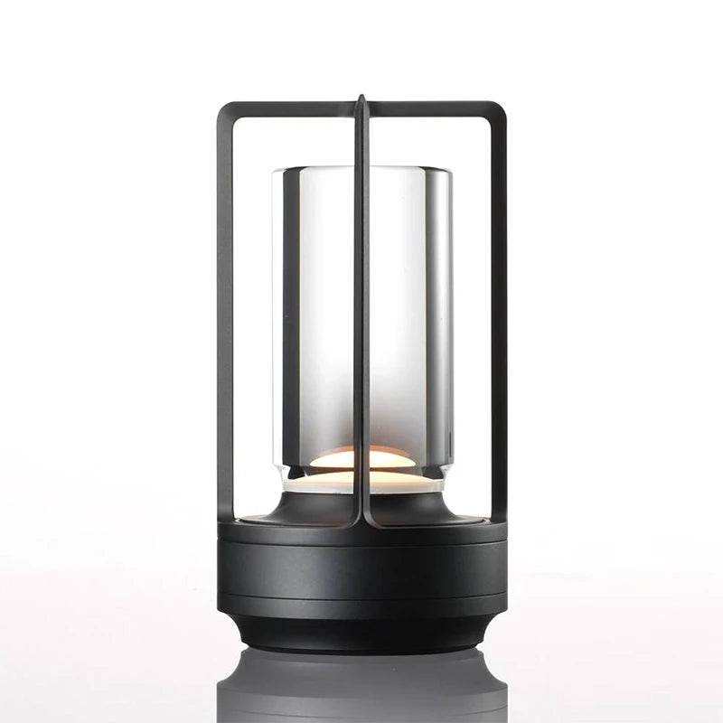 Industrial Cordless Table Lamp – RGB & 3-Color LED, Metal, Indoor & Outdoor