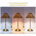 Cordless Boho Rattan Table Lamp – Dimmable LED, USB-C Rechargeable, Home & Restaurant