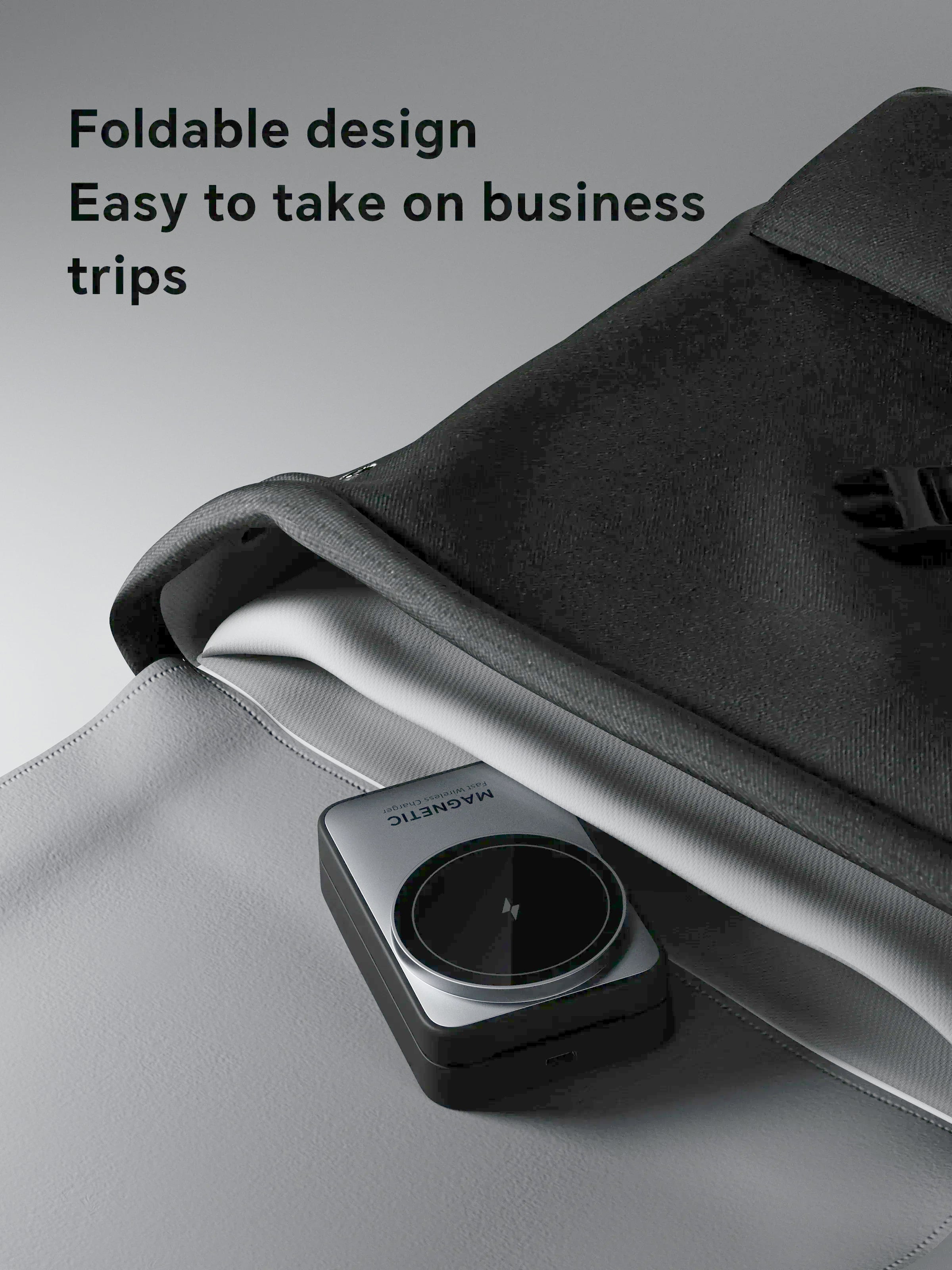 LED Foldable 3-in-1 MagSafe Wireless Charging Stand for iPhone & Apple Watch