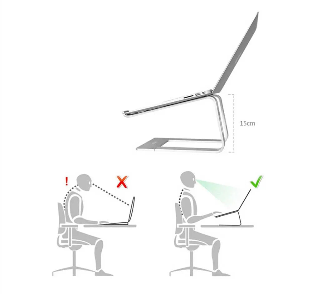 Portable Aluminum Laptop & MacBook Desktop Holder Stand