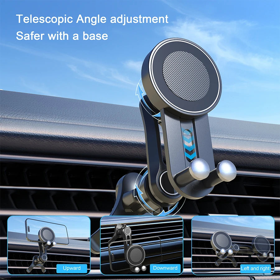MagSafe-Compatible Magnetic Car Phone Mount – Air Vent, Strong Magnetic Hold