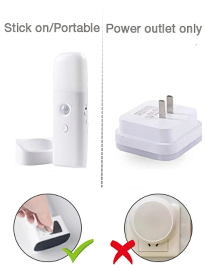 Motion Sensor Night Light Indoor USB Rechargeable Dimmable LED Light Portable Motion Activated Night Lamp for Kids Room Bedroom