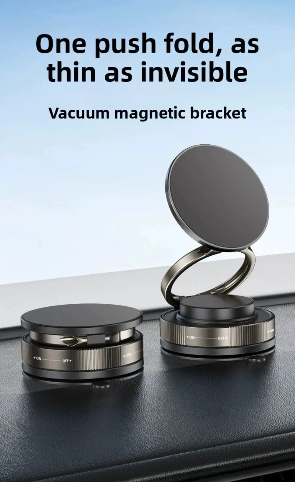 Magnetic Car Phone Holder – 360° Rotatable & Foldable Mount, Universal Compatibility