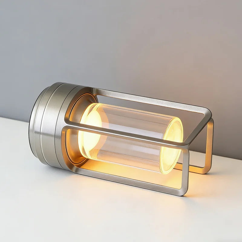 Retro Cordless LED Table Lamp – Touch Dimming, USB Rechargeable, Bar & Bedroom Decor