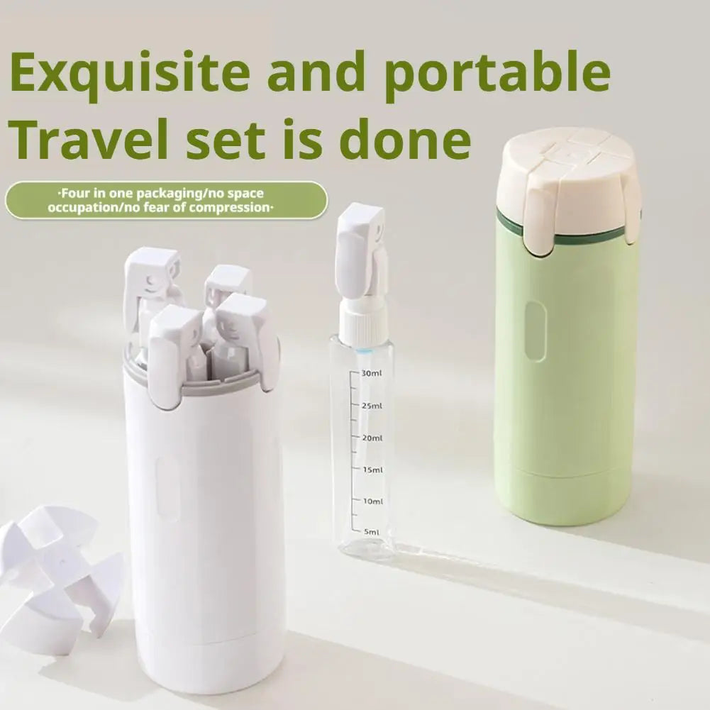 4-in-1 Portable Travel Cosmetics & Shampoo Split Bottle